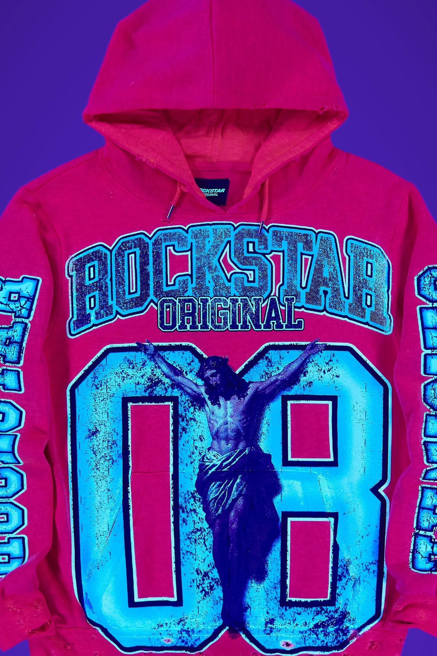 Fields Orange Graphic Hoodie Male Product Image