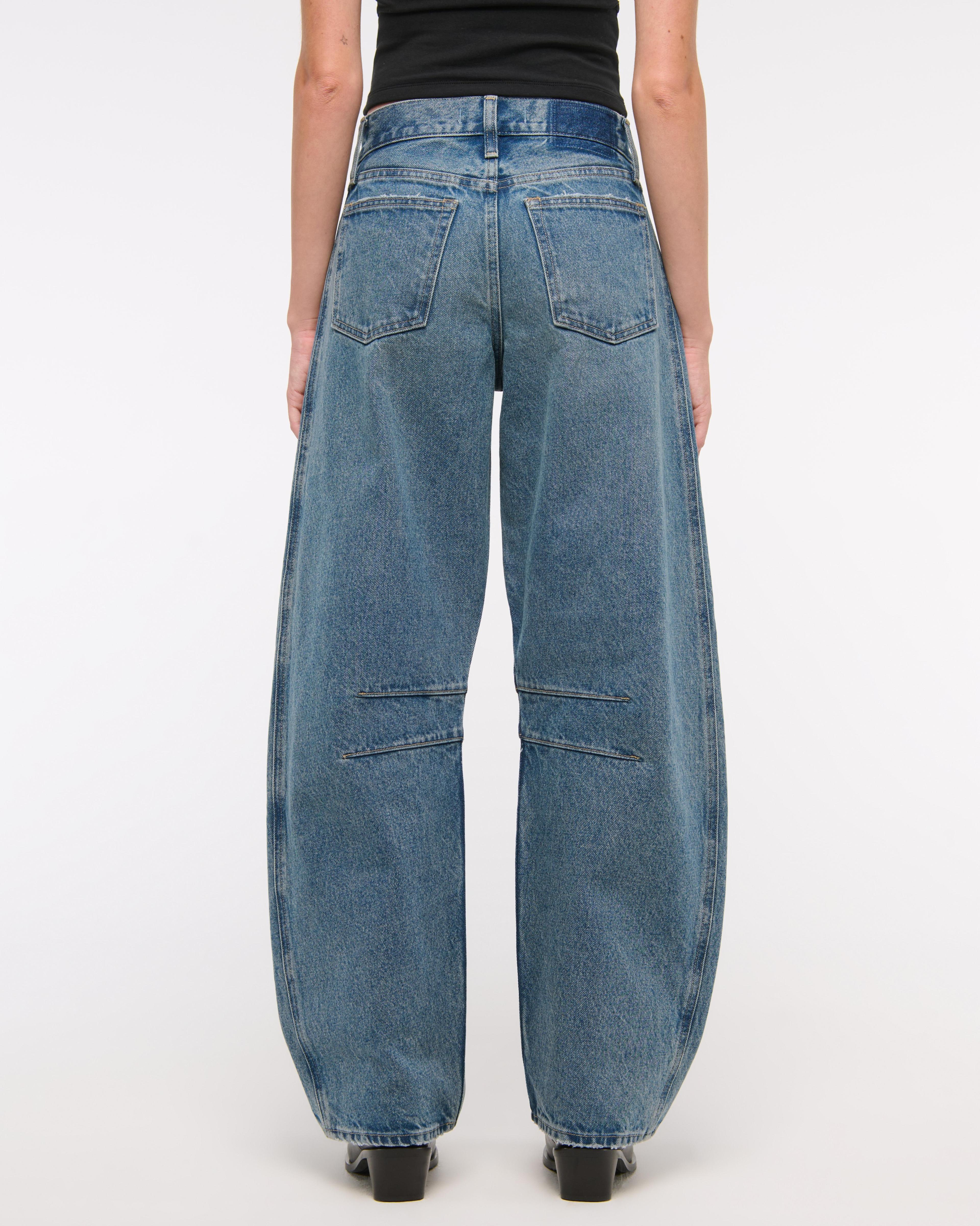 Mid Rise Barrel Jean Product Image