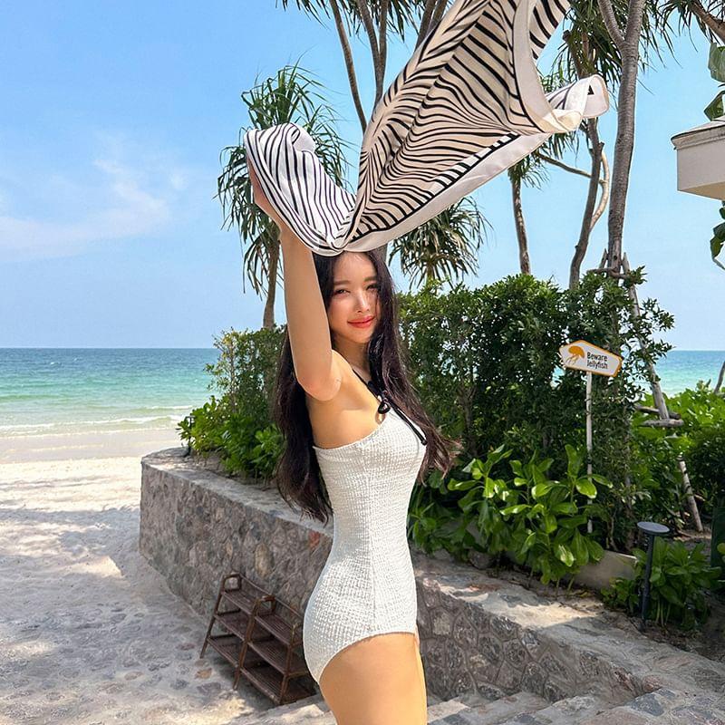 Spaghetti Strap Bow Swimsuit Product Image