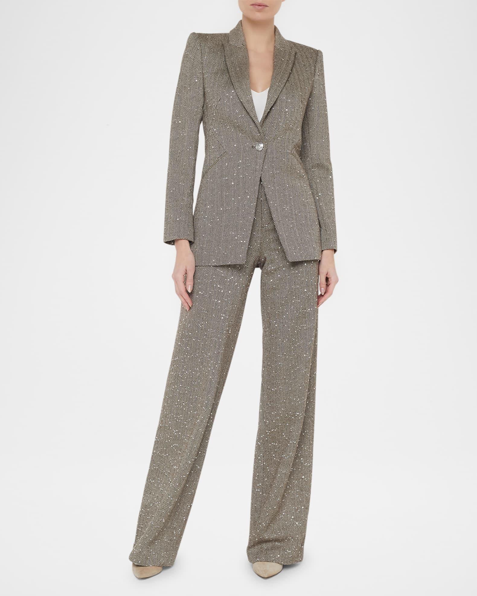 Sheila Structured Chevron Blazer Product Image