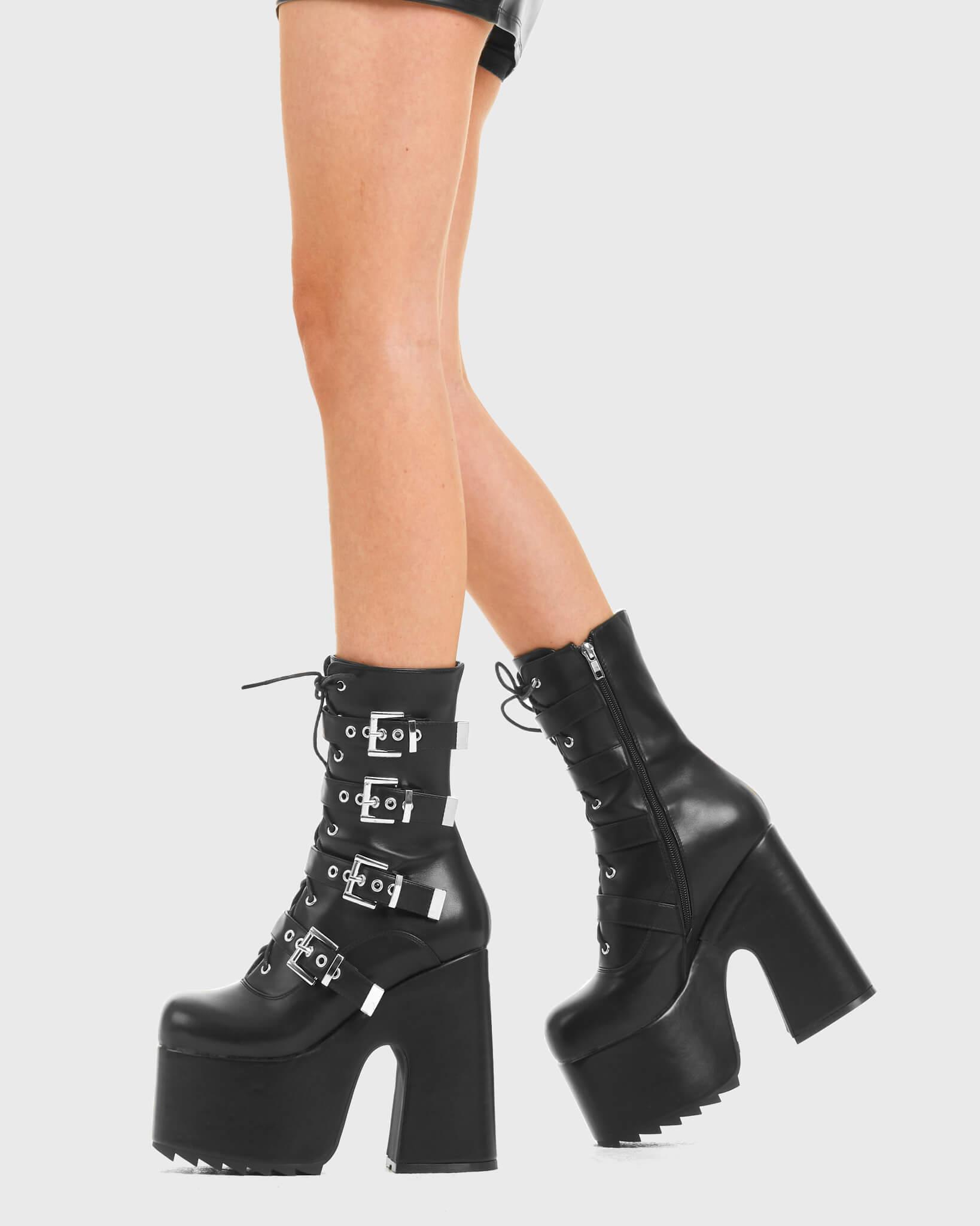 Work It Chunky Platform Ankle Boots Product Image