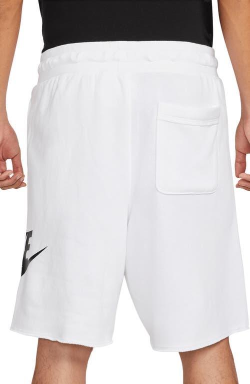 NIKE Men's Club Alumni French Terry Shorts In White/white/black Product Image