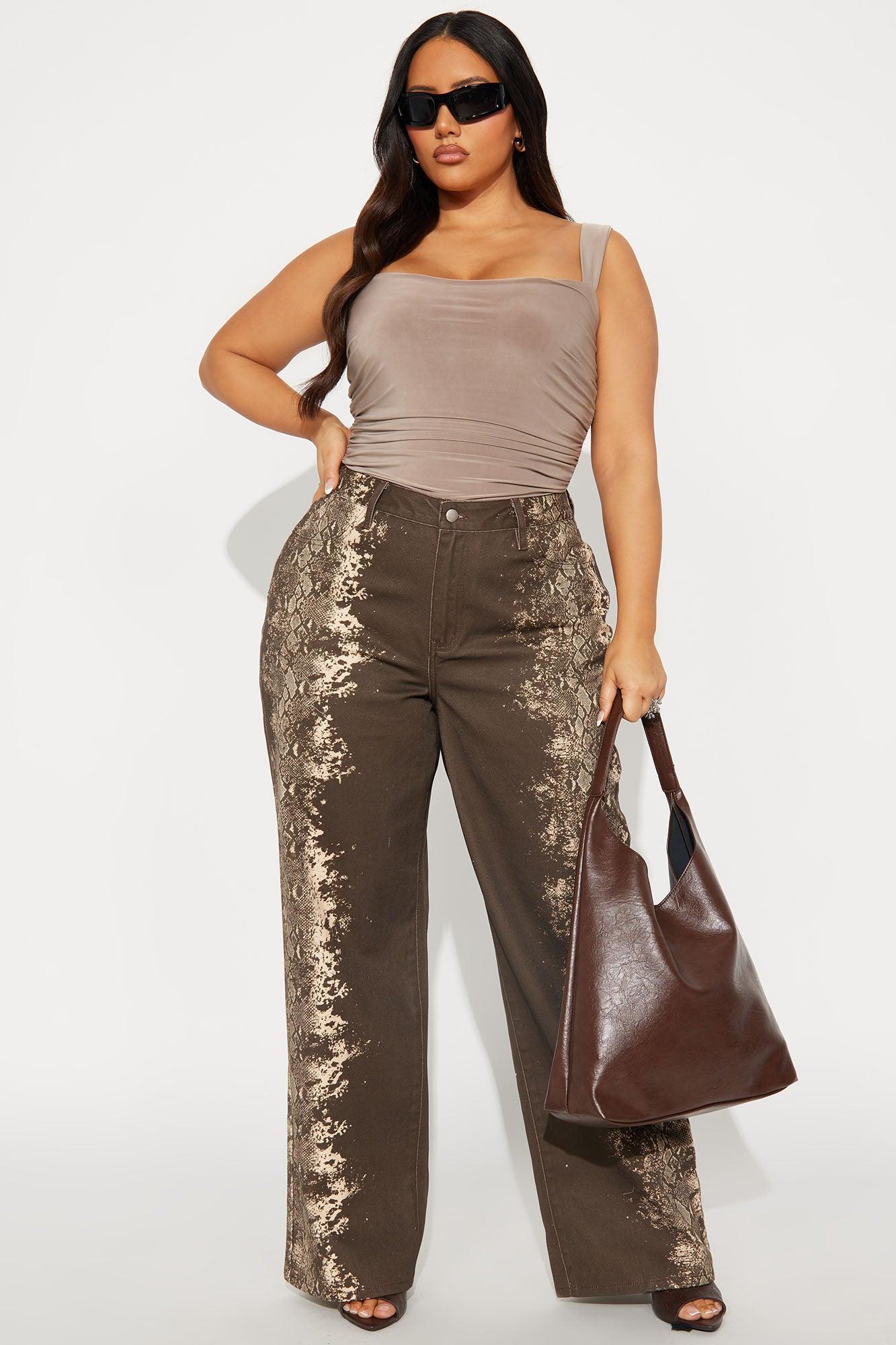 So Close Square Neck Bodysuit - Taupe Female Product Image