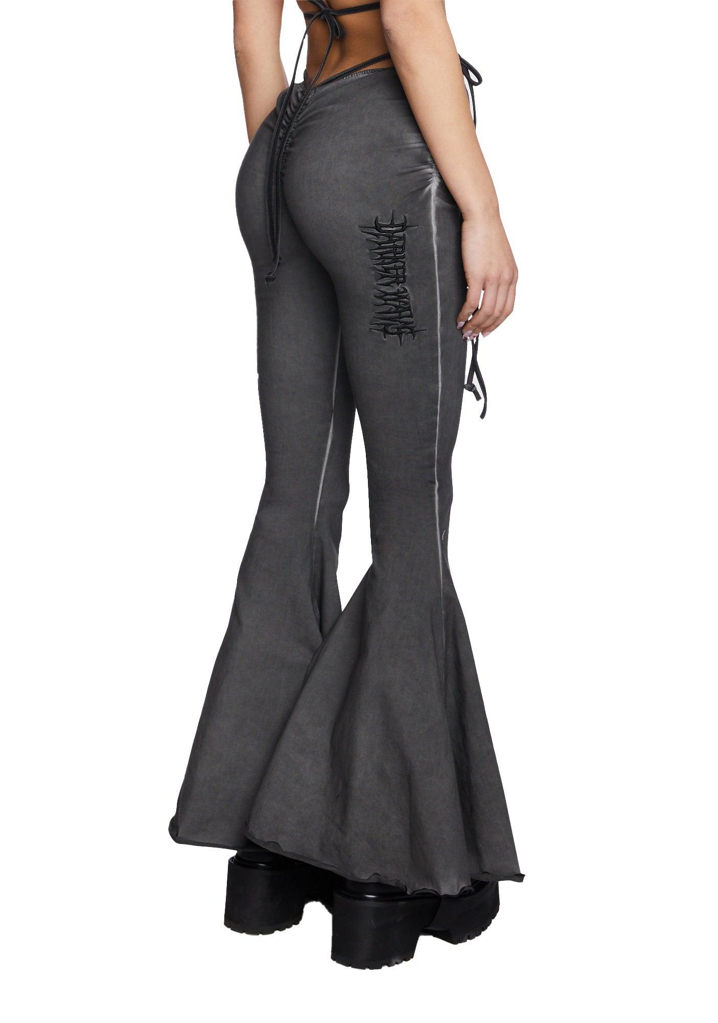 Reverb V-Cut Washed Bell Bottoms Male Product Image