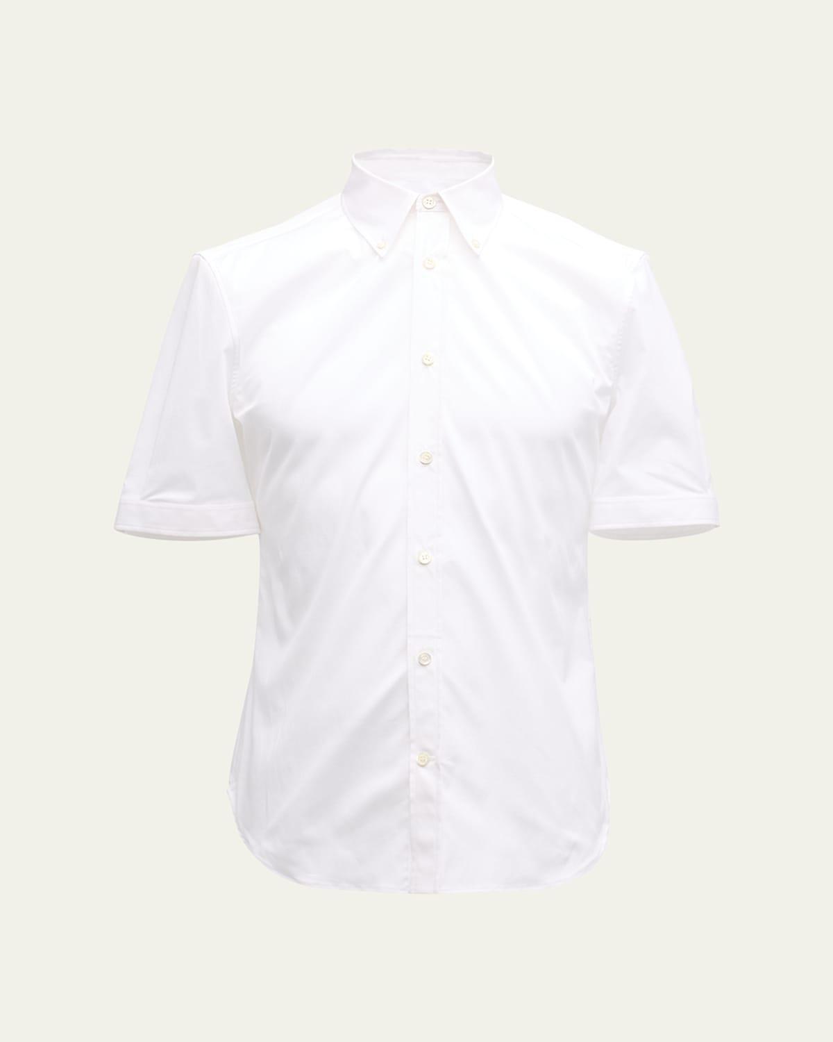 Mens Basic Point-Collar Sport Shirt Product Image