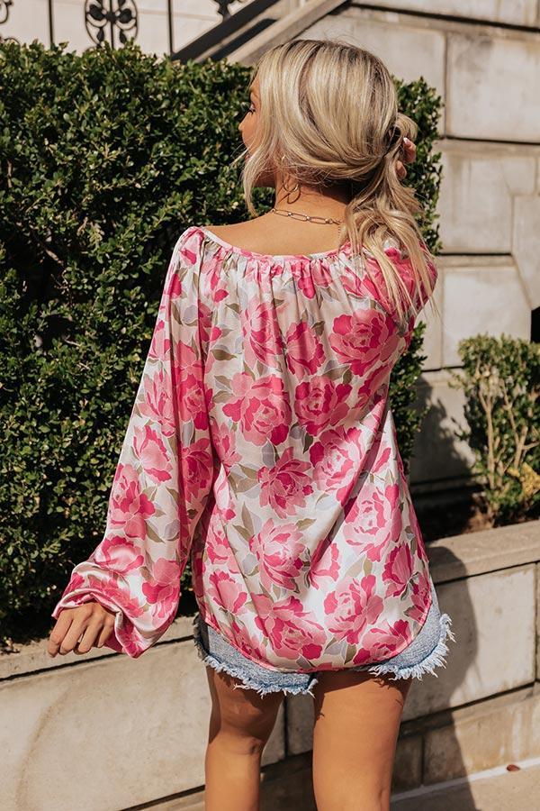 So Easy To Love Floral Top in Light Pink Product Image
