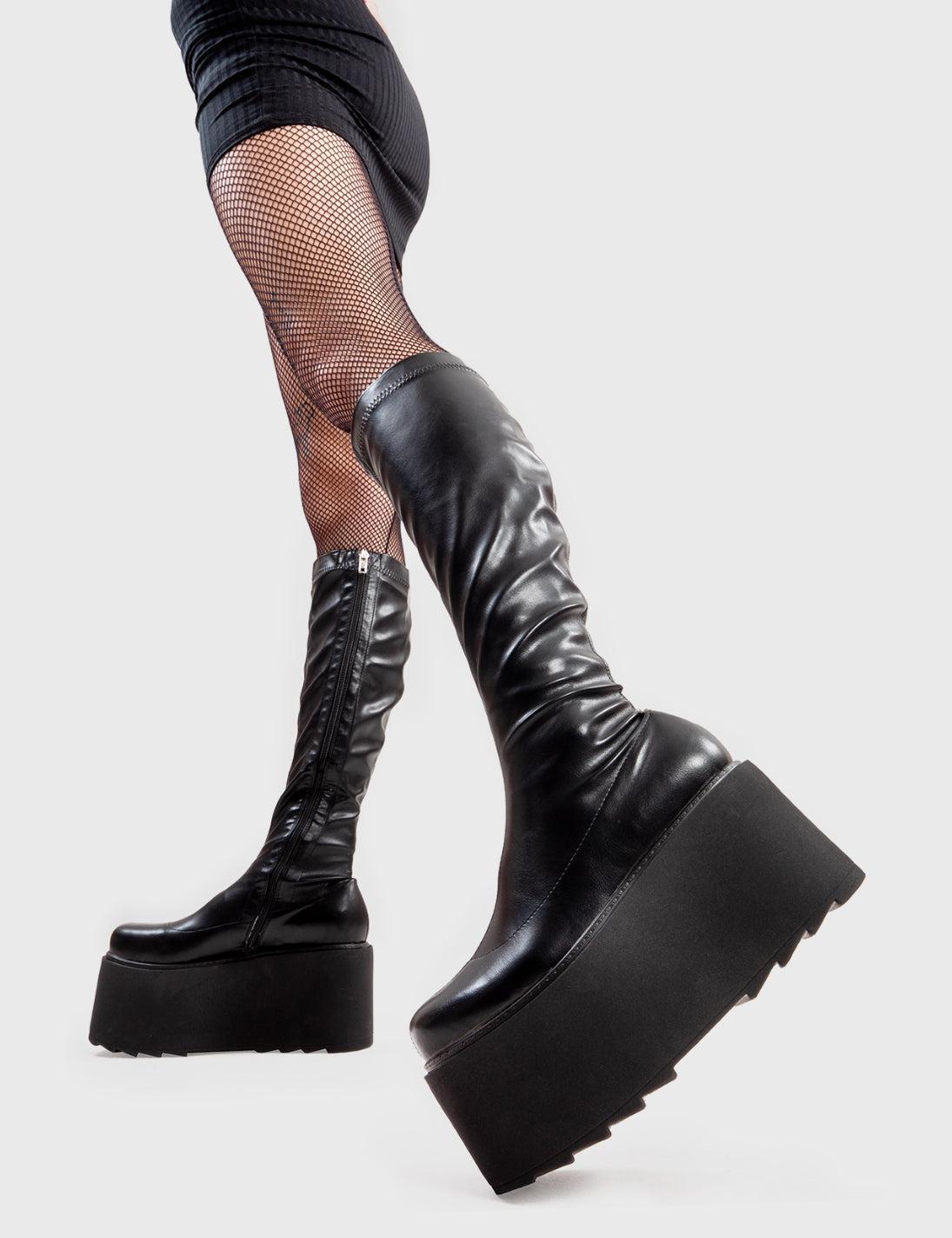 FYI Chunky Platform Knee High Boots Product Image