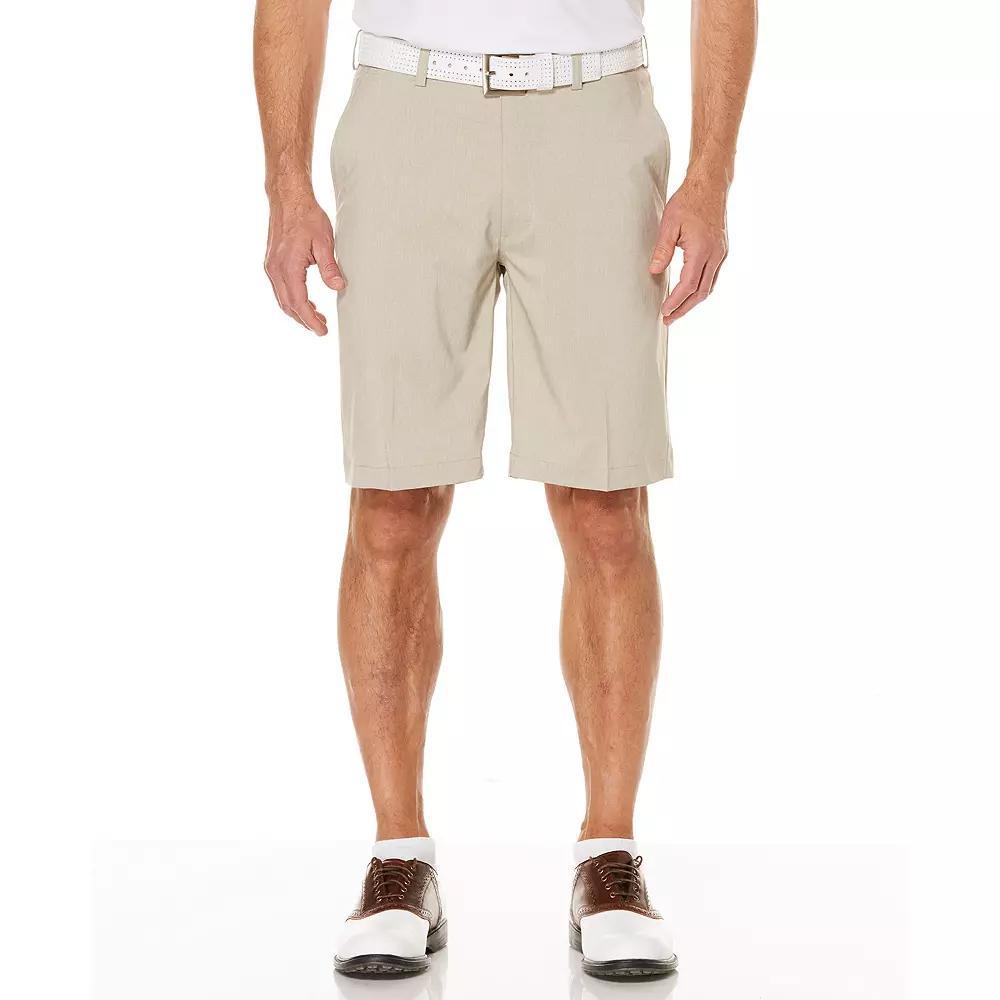 Men's Grand Slam 9" Active Waistband Stretch Golf Shorts, Size: 32, Khaki Grey Product Image
