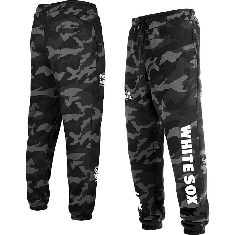 Men's New Era Black Chicago White Sox Camo Jogger Pants, Size: Large Product Image