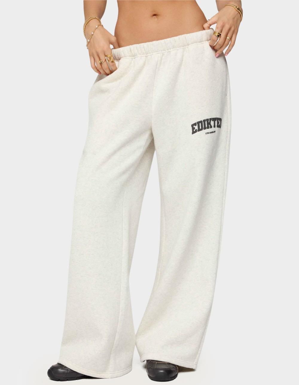 EDIKTED LA Sweatpants - GRAY Product Image