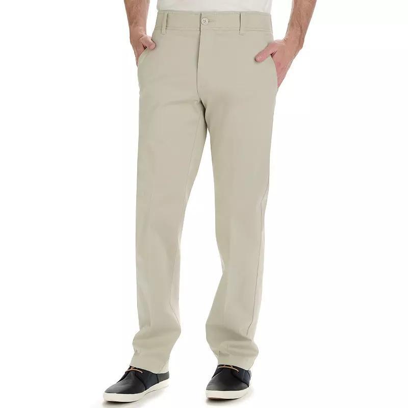 Men's Lee® Extreme Motion Straight Fit Flat Front Pants, Size: 36X30, Grey Product Image