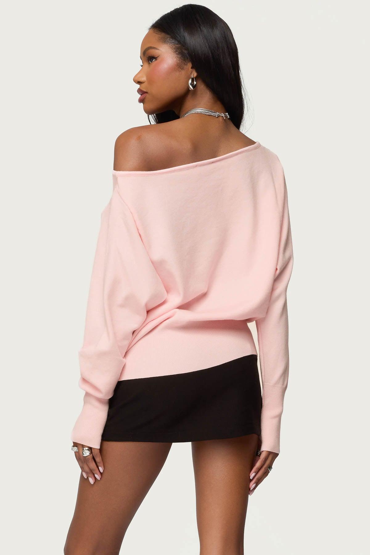 Off Shoulder Oversized Sweater Product Image