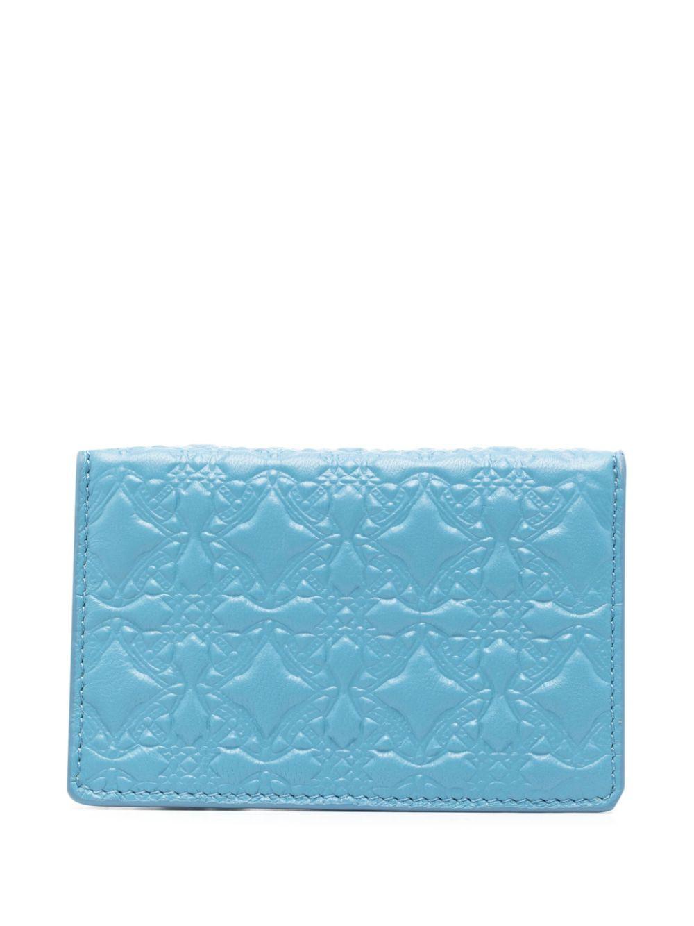 VIVIENNE WESTWOOD Embossed-leather Wallet In Blue Product Image