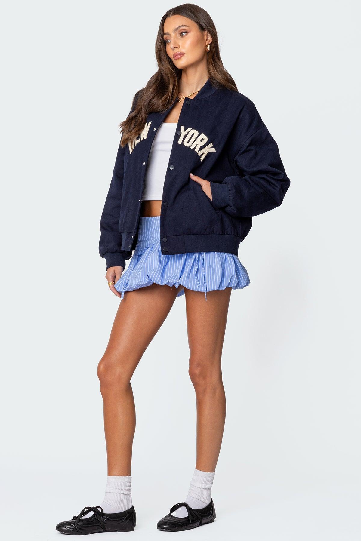 Big Apple Oversized Bomber Jacket Product Image