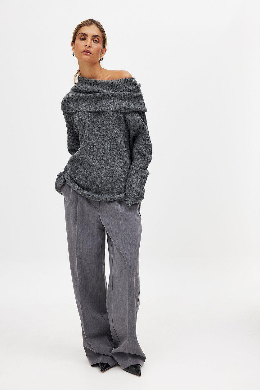 Cable Knitted Turtle Neck Sweater Product Image