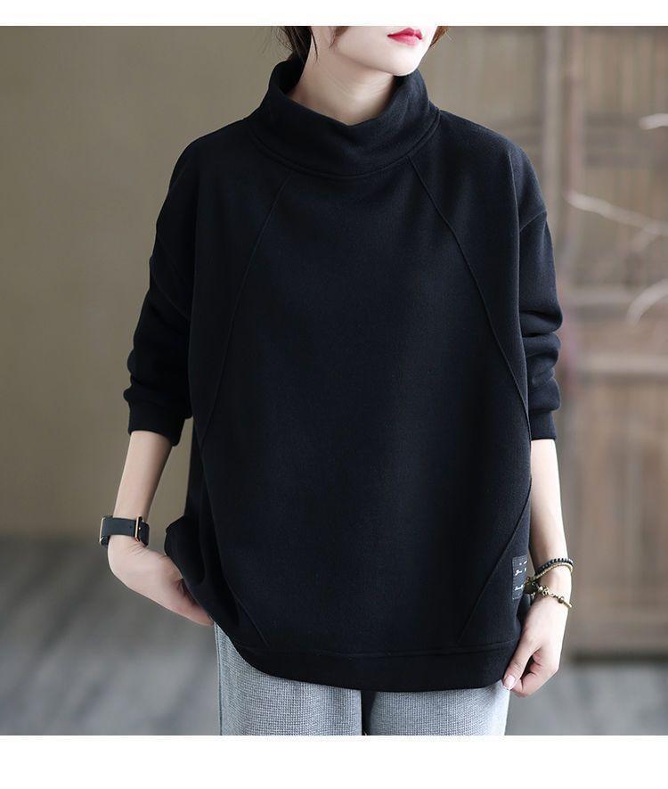 Long Sleeve Turtleneck Sweatshirt Product Image