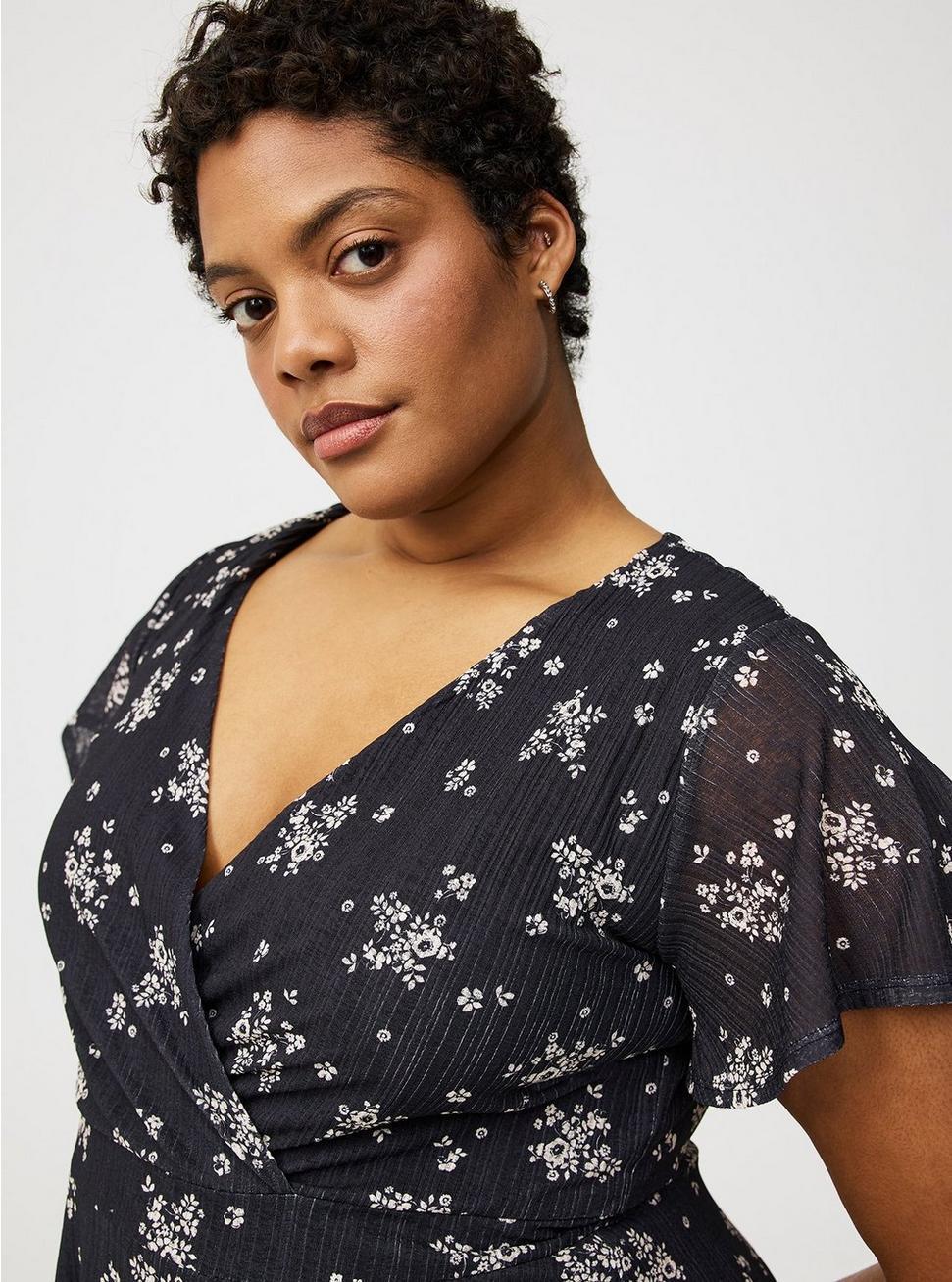 Surplice Flutter Sleeve Mini Dress Product Image