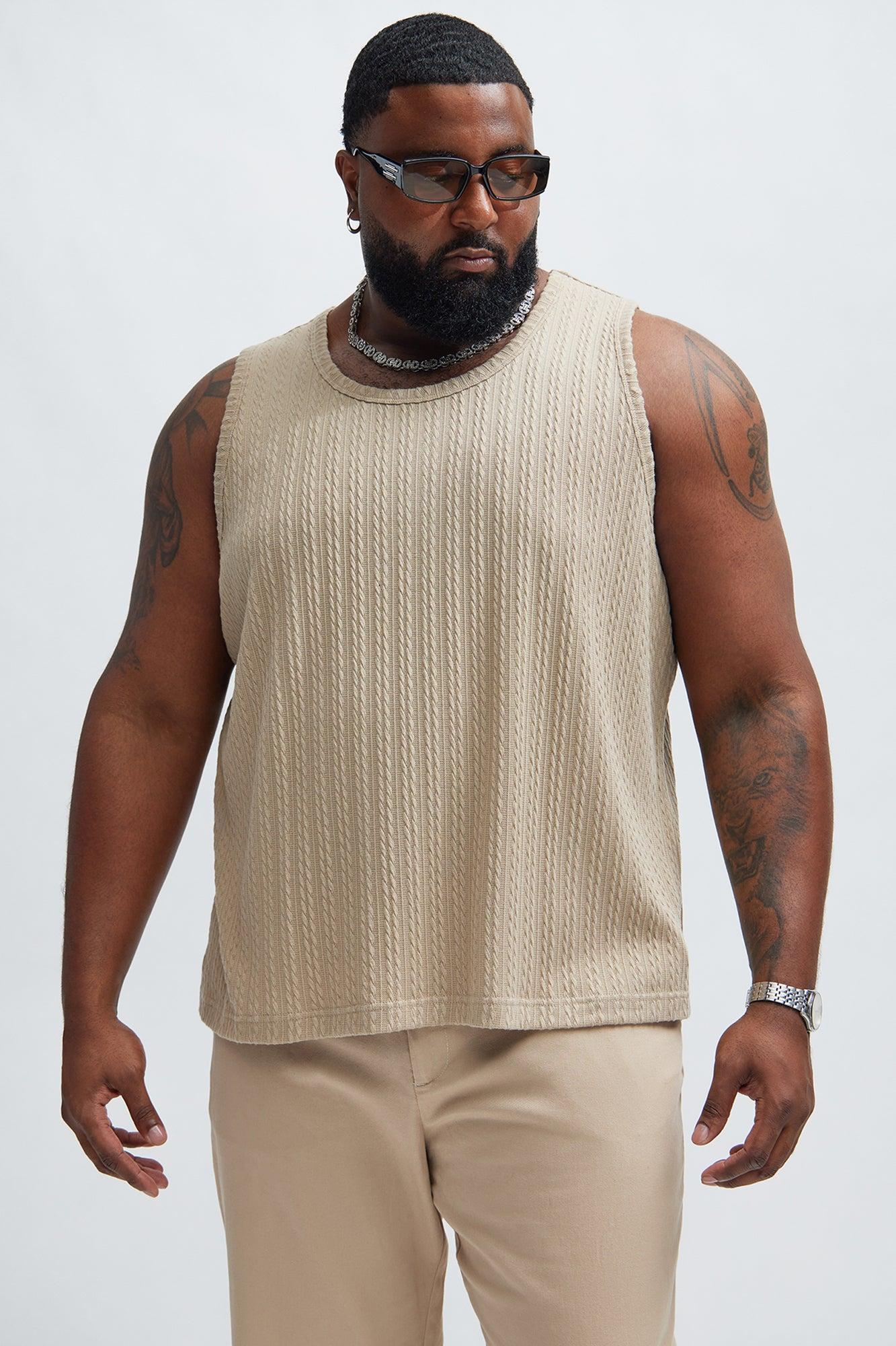 Kellen Textured Tank - Tan Product Image