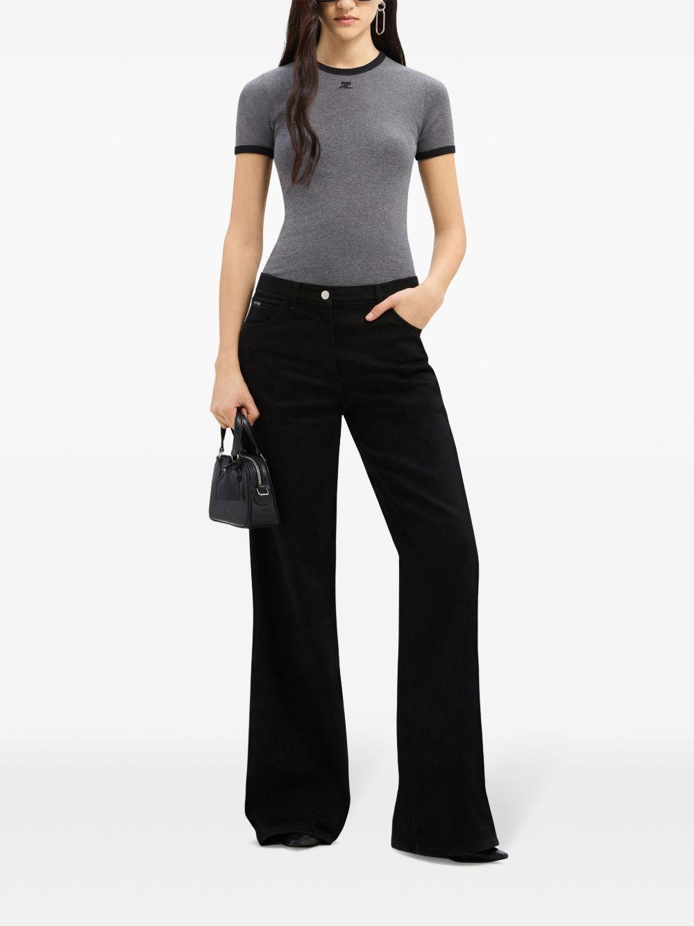 contrast-trim cotton T-shirt Product Image