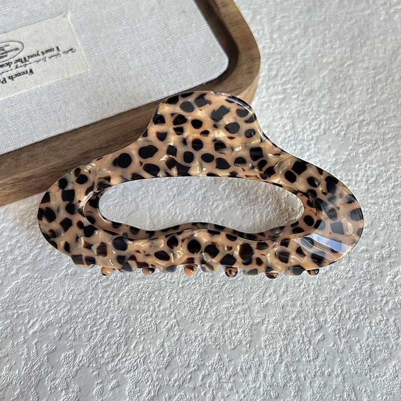 Leopard Print Acetate Hair Claw Clip Product Image