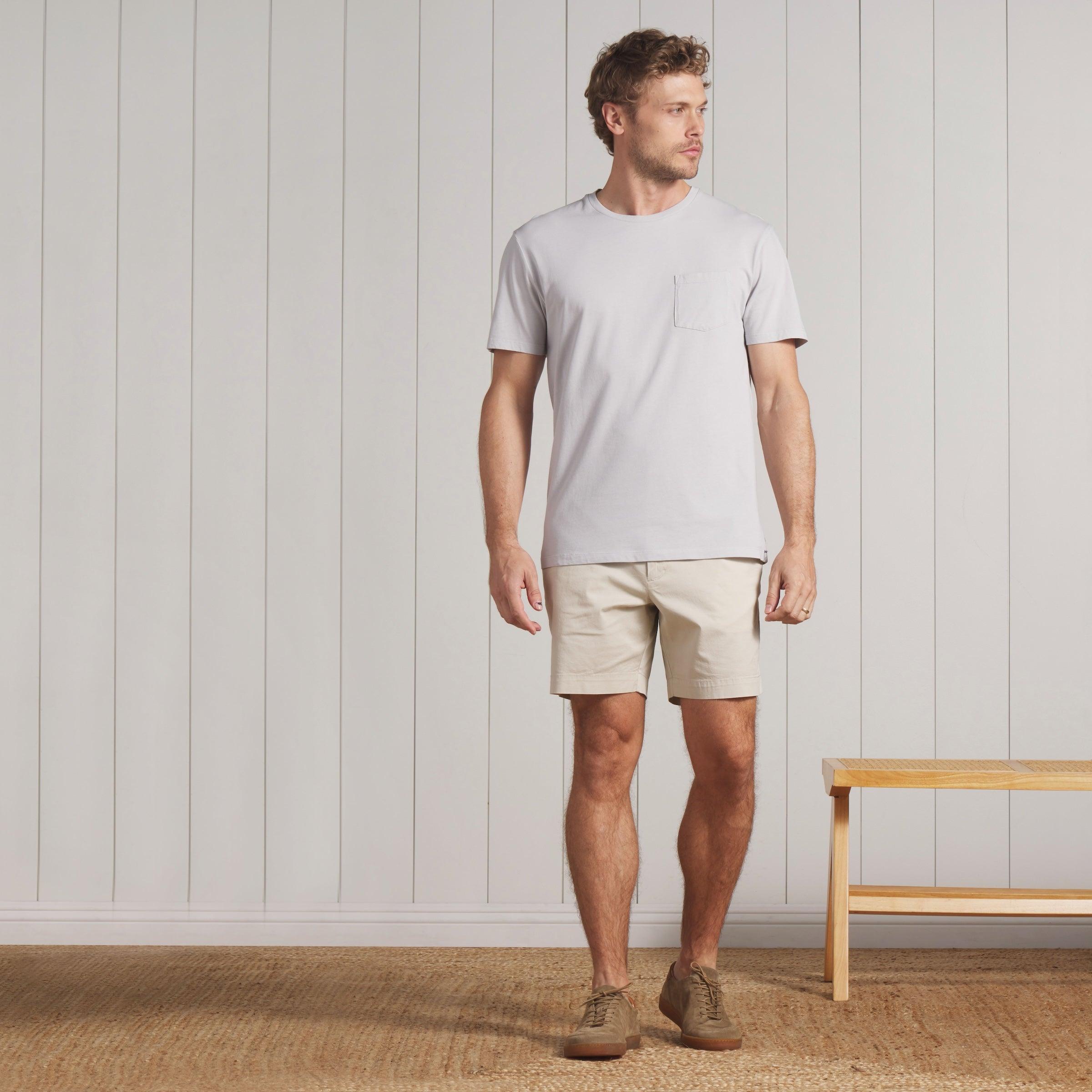 Pima Cotton Pocket Tee - Glacier Gray Product Image