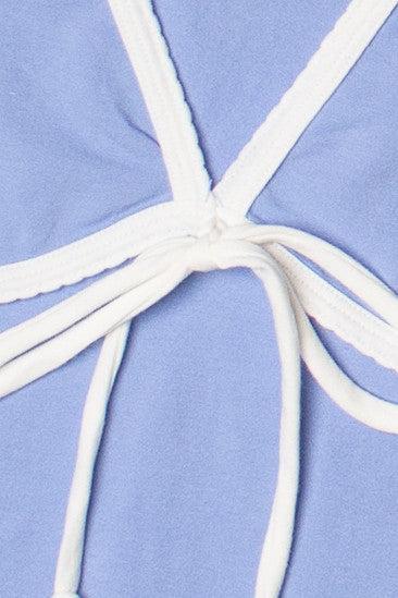 Tie Front Scallop Trim Tank Top Product Image