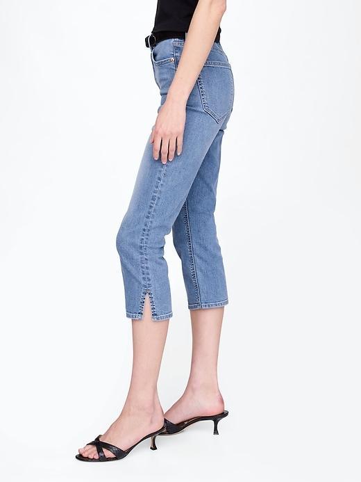 High Rise Capri Jeans Product Image