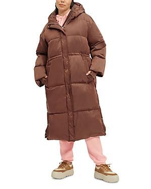 Womens Keeley Long Hooded Puffer Coat Product Image