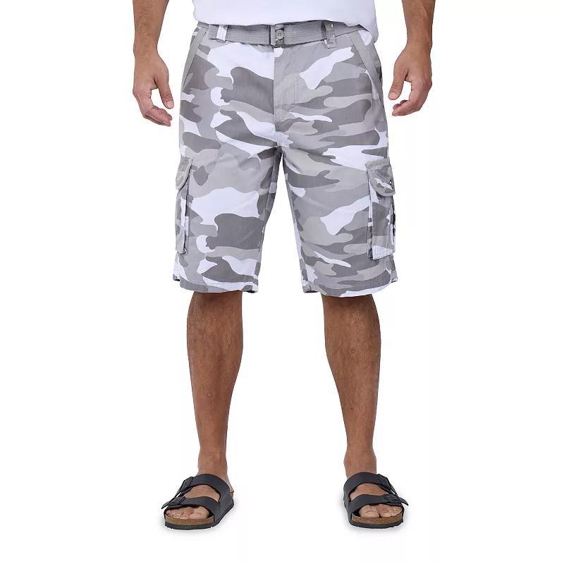 Men's RAW X by Xray Regular-Fit Belted Button Cargo Shorts, Size: 34, White Product Image