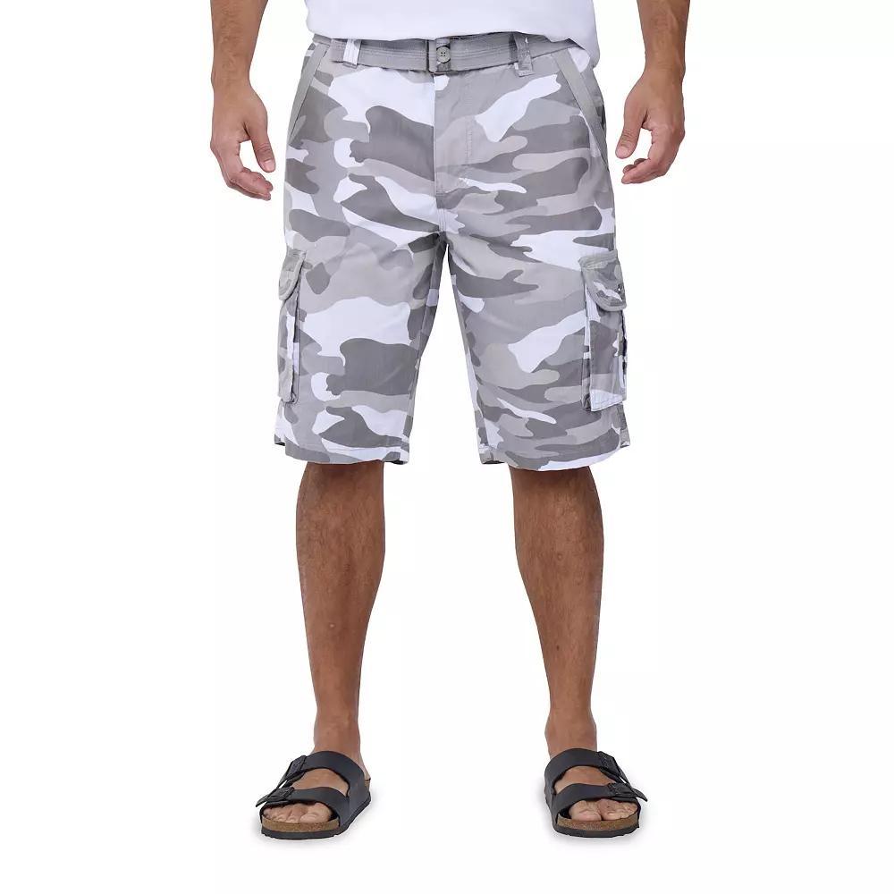 Men's RAW X by Xray Regular-Fit Belted Button Cargo Shorts, Size: 34, White Product Image