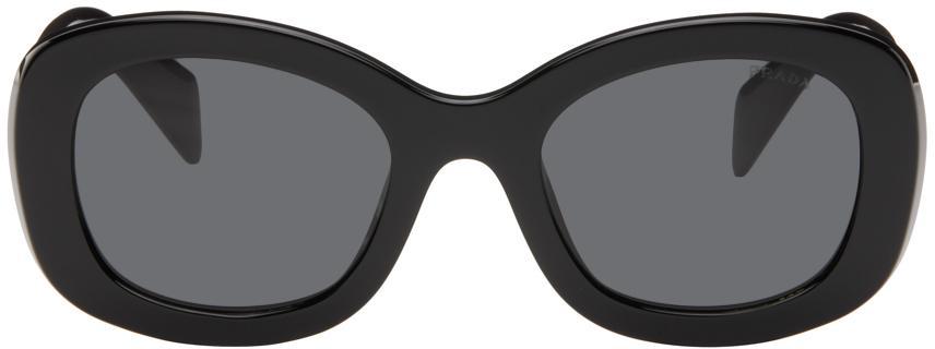 PRADA Black Round Sunglasses In 1ab5s0 Product Image