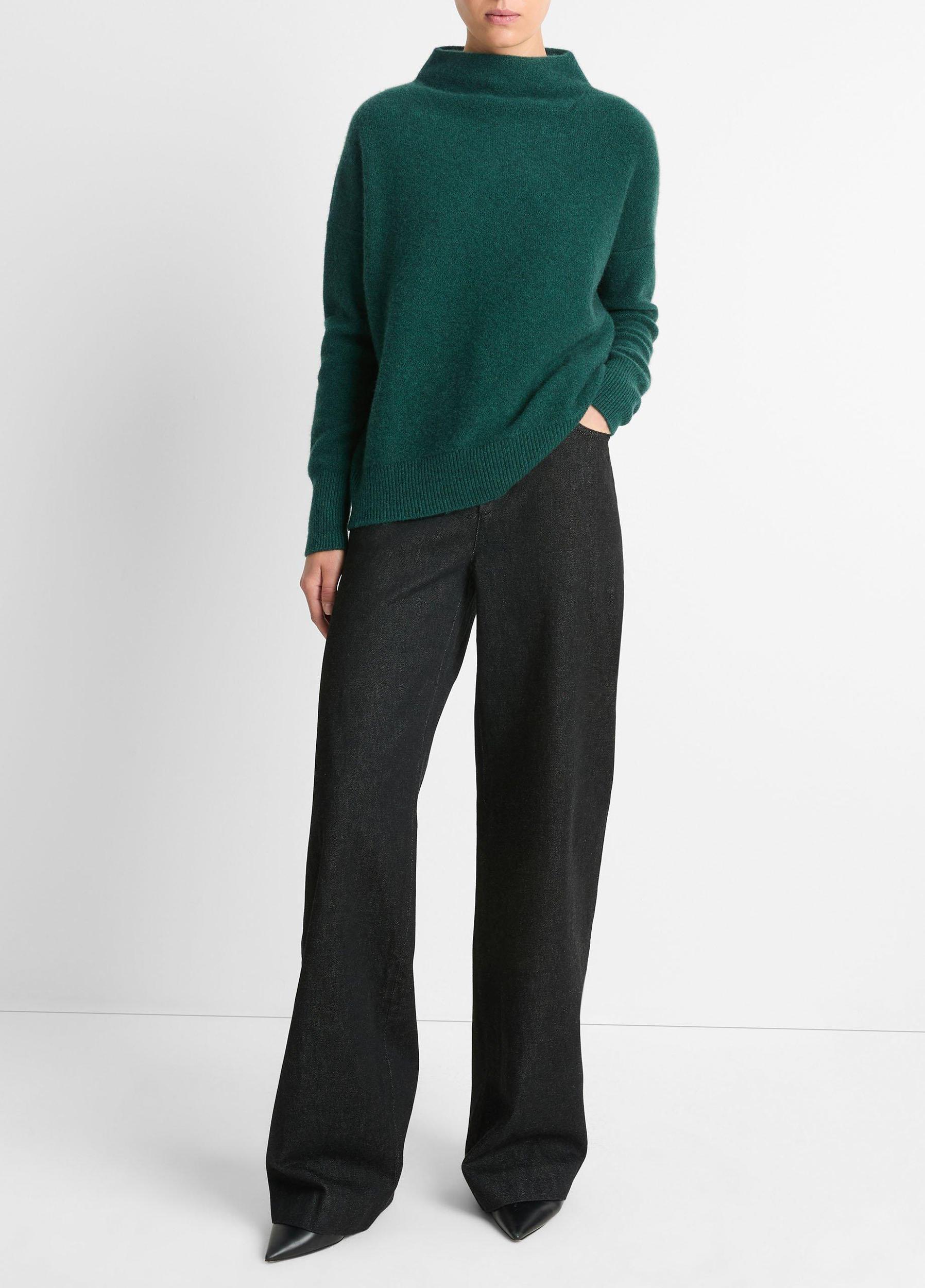 Plush Cashmere Funnel-Neck Sweater Product Image