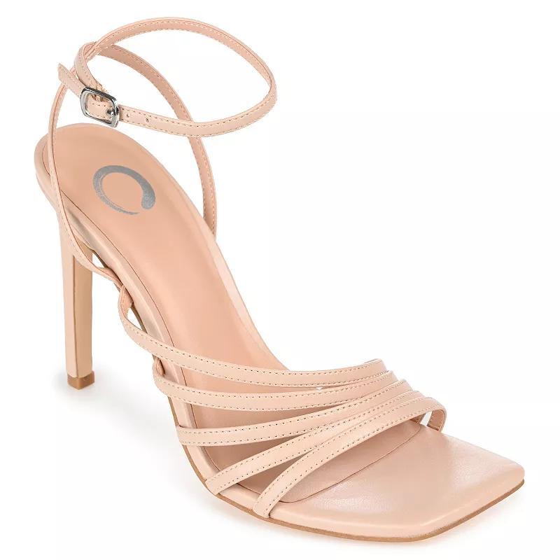 Journee Louella Women's Tru Comfort Foam™ High Heel Dress Sandals, Size: 8, Beige Product Image