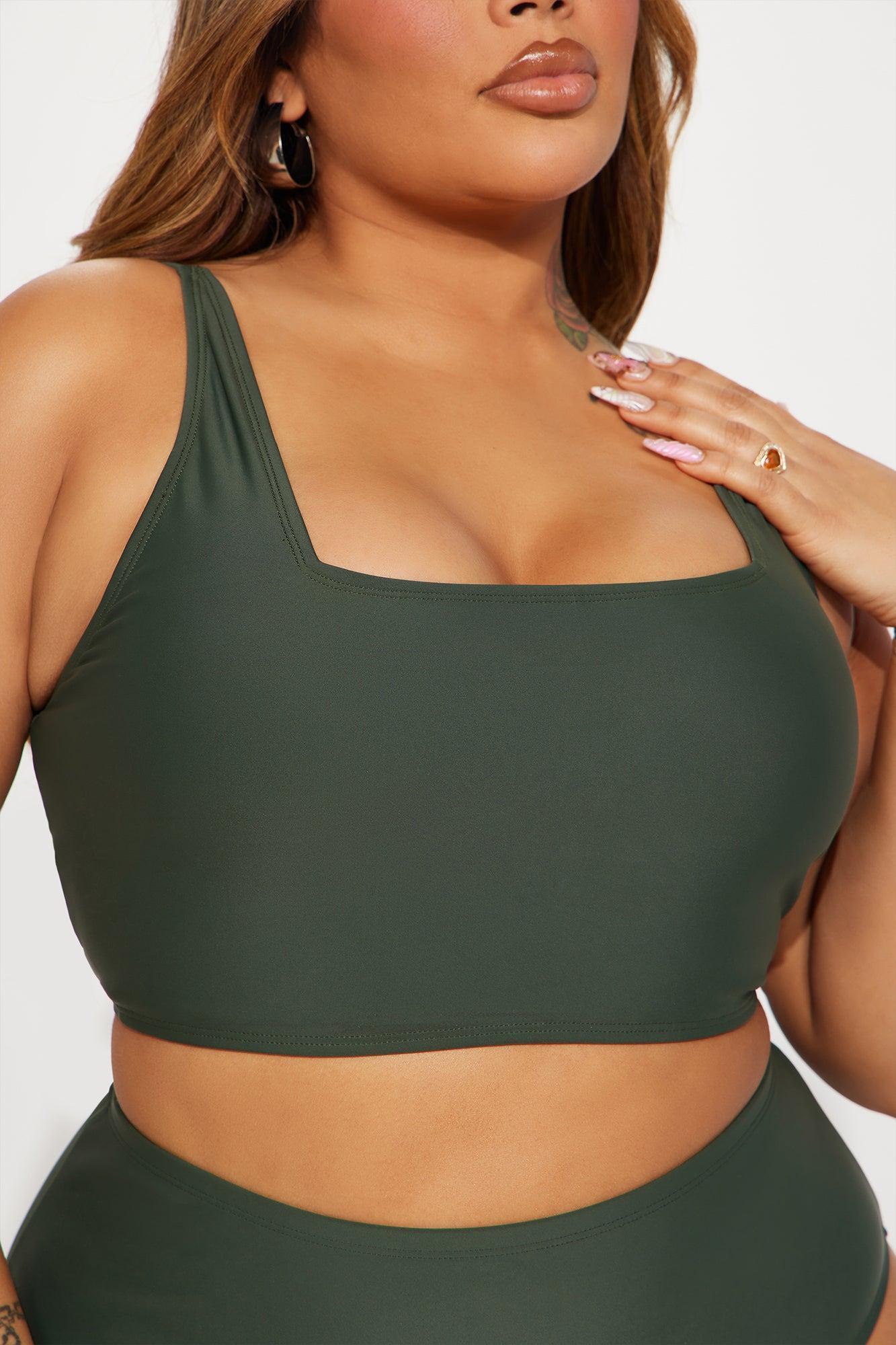 Maui Mix And Match Tank Bikini Top - Olive Product Image