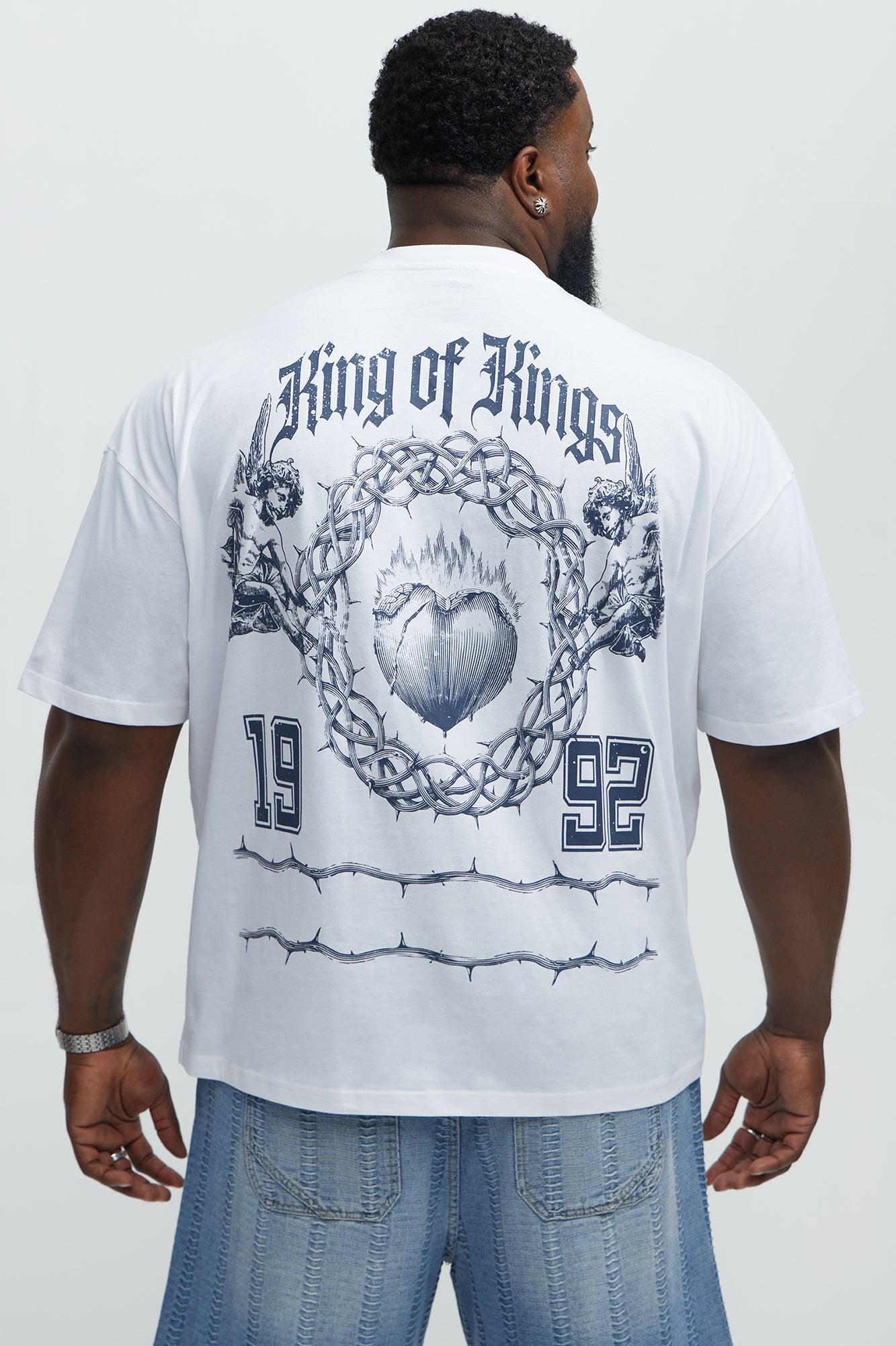 King Of Kings 92 Oversized Short Sleeve Tee - White Male Product Image