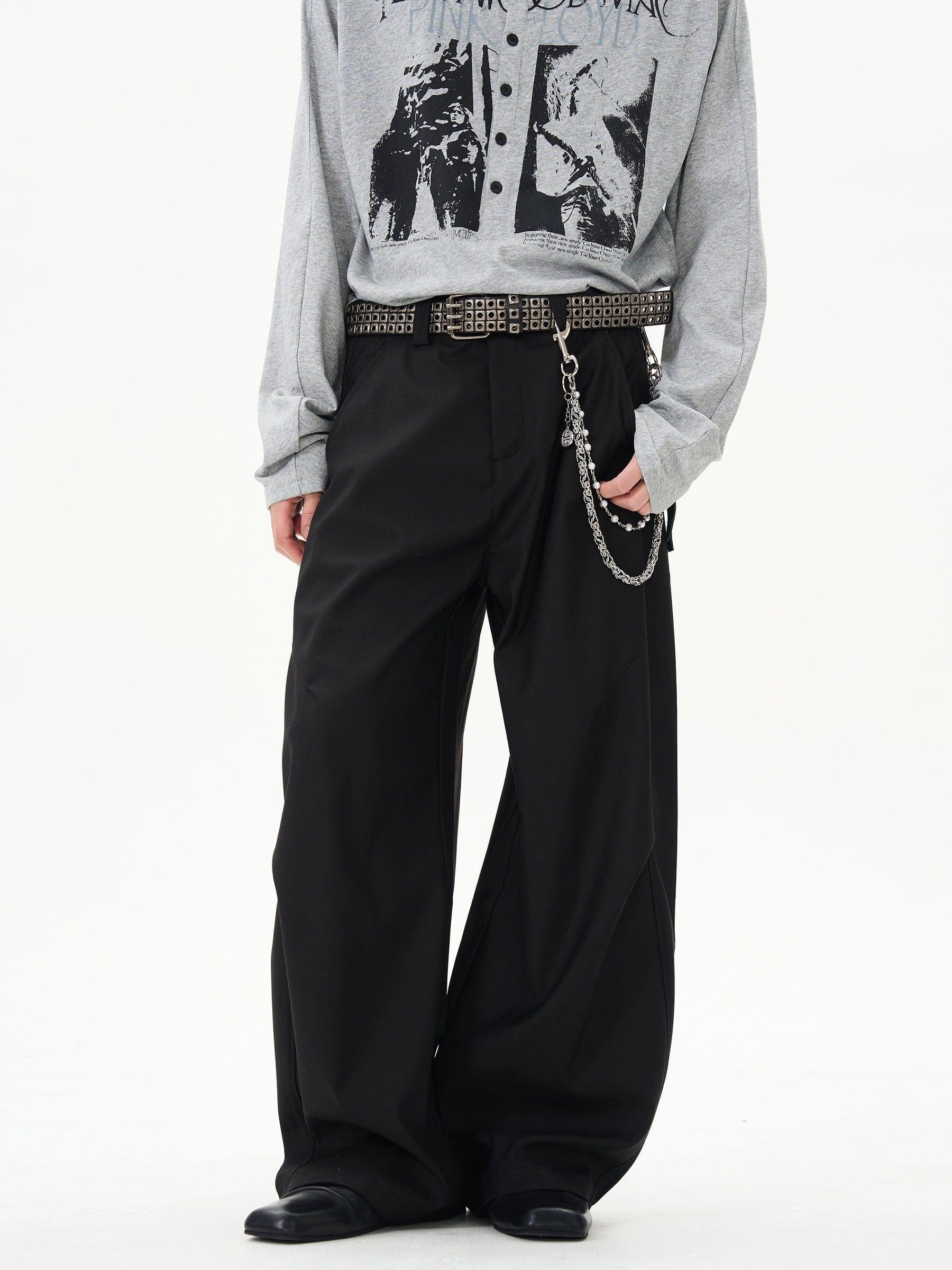 RT No. 12229 STRAIGHT DRAPE PANTS Unisex Product Image