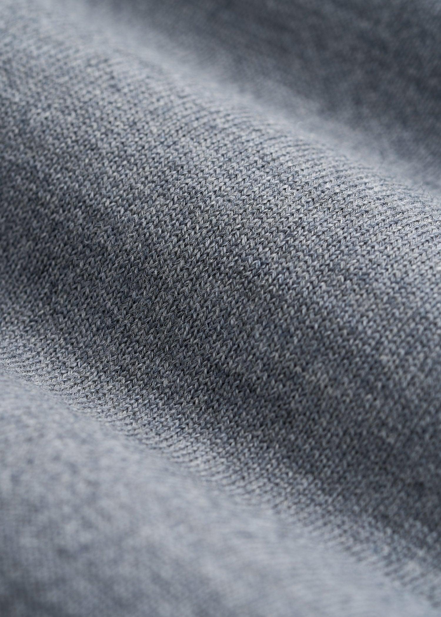 Merino Wool Crewneck Tip Sweater for Tall Men in Grey Mix Male Product Image