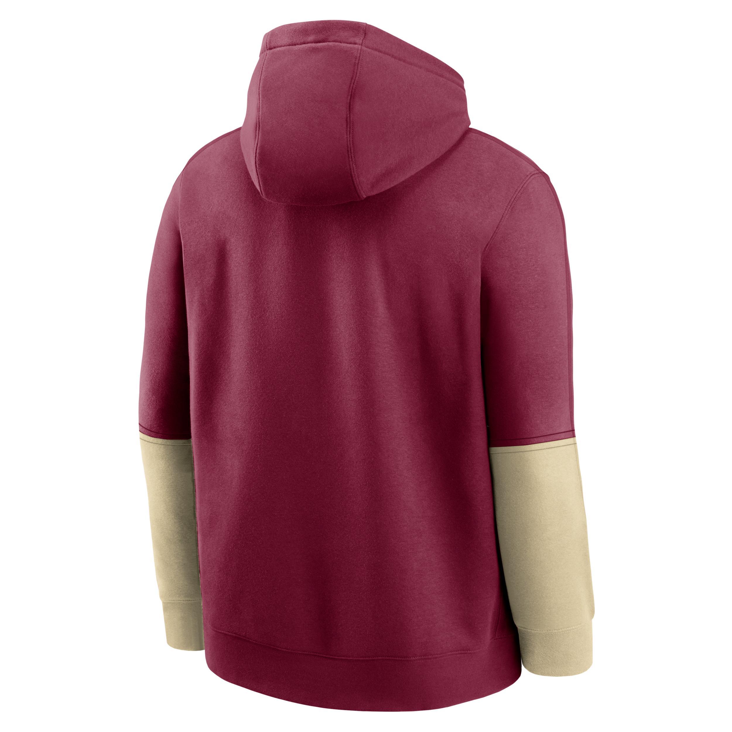 Florida State Seminoles Sideline Team Issue Club Nike Men's College Pullover Hoodie Product Image