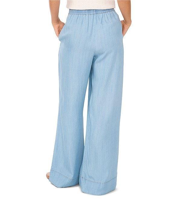 1. STATE Chambray Wide-Leg Pull-On Pants Product Image