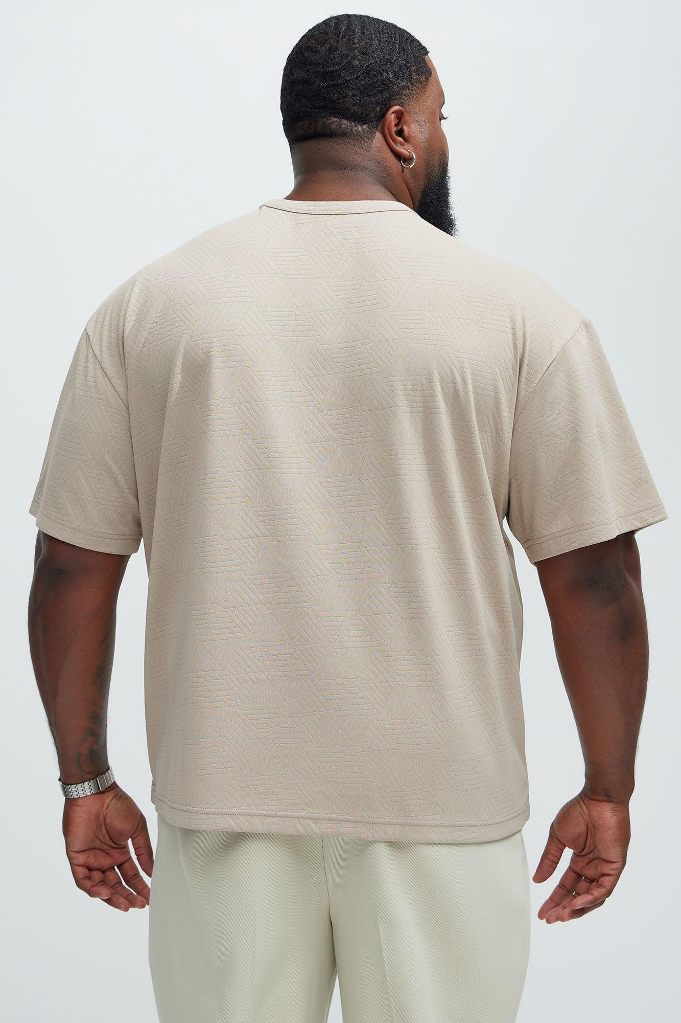 Kodi Textured Relaxed Tee - Taupe Product Image