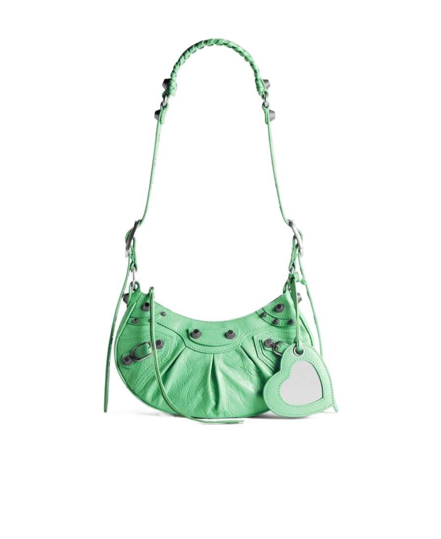 BALENCIAGA Le Cagole Xs Leather Shoulder Bag In Green Product Image