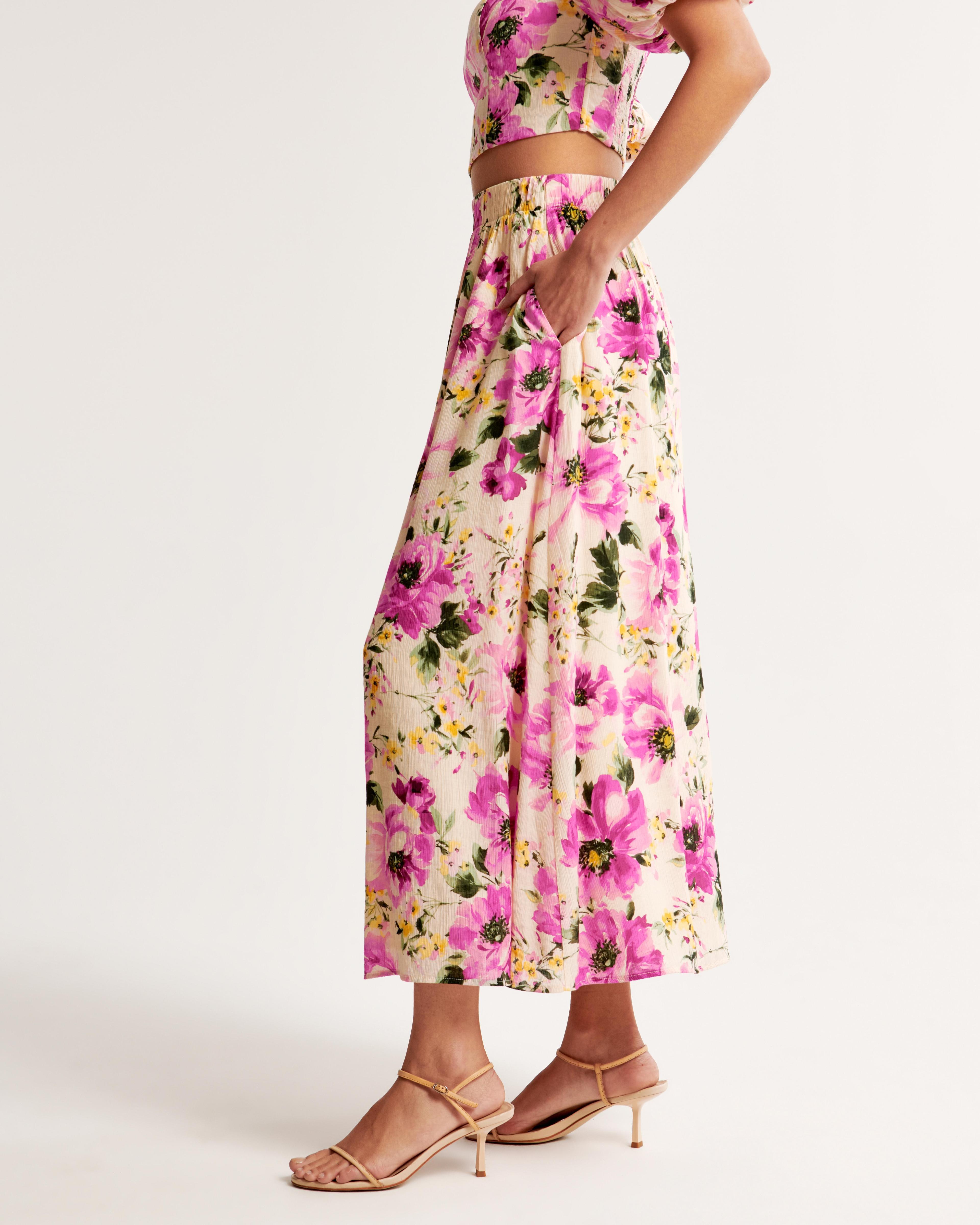 Crinkle Flowy Maxi Skirt Product Image