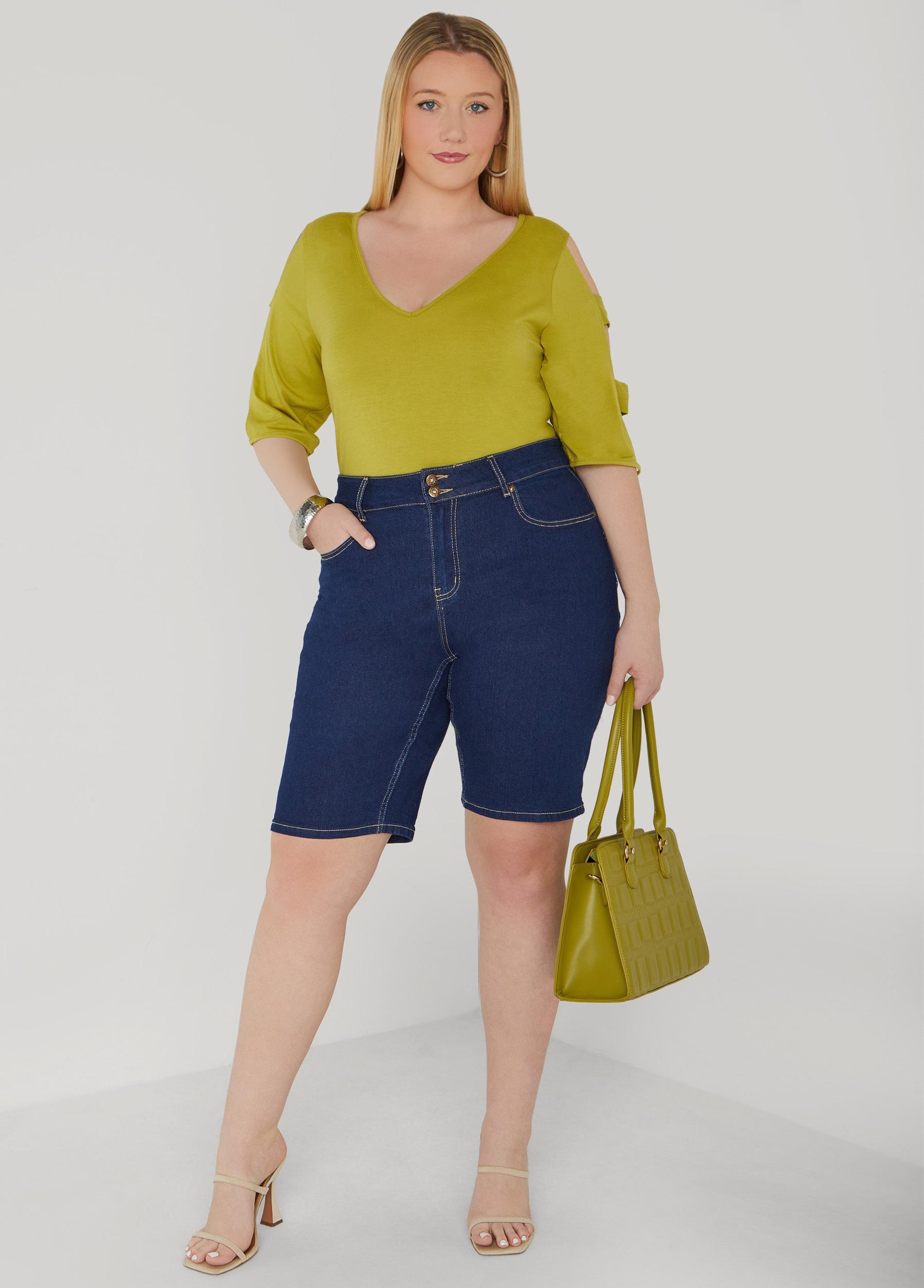Plus Size Cutout Sleeve Jersey Top Ashley Stewart Product Image