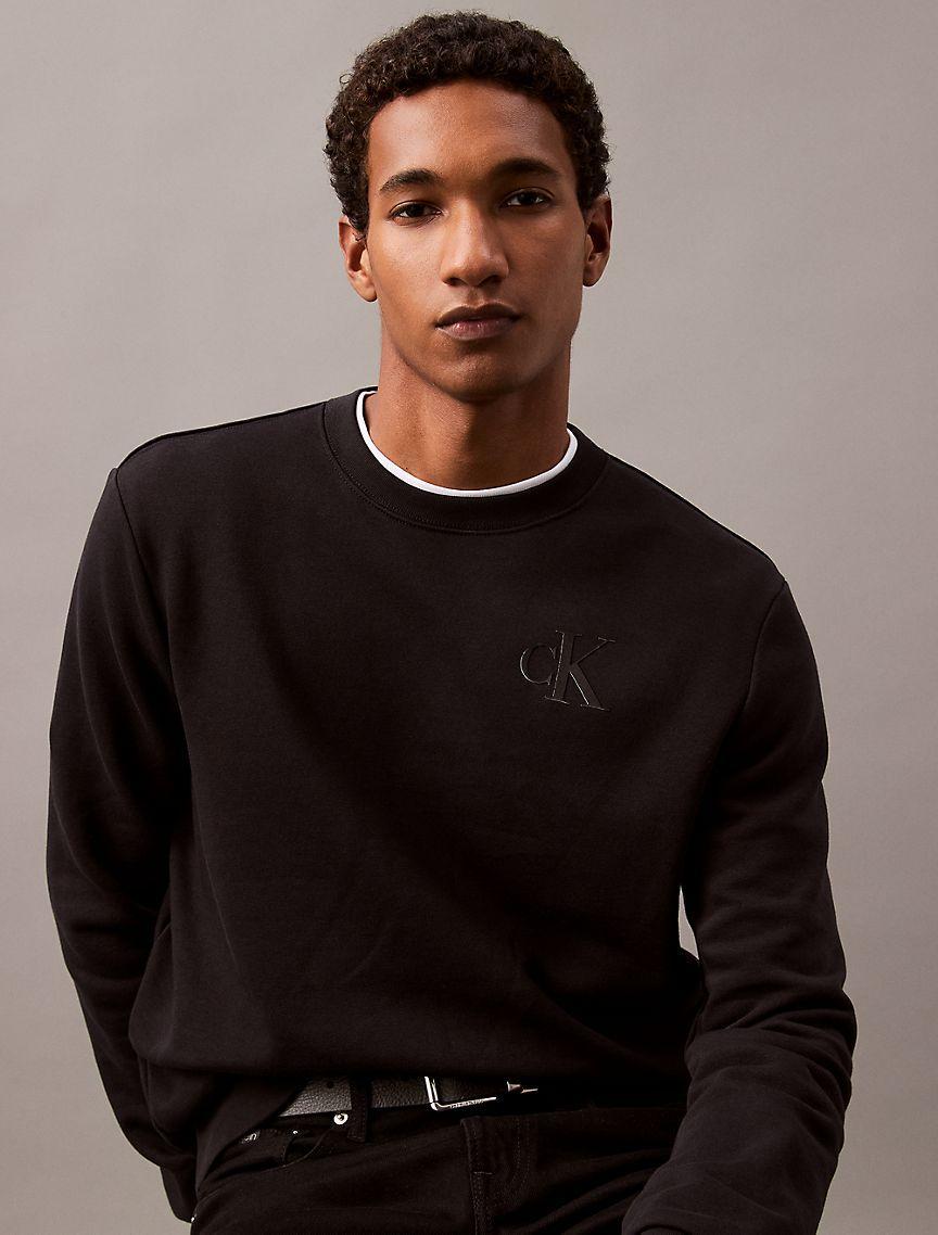 Monogram Logo Crewneck Fleece Sweatshirt Product Image