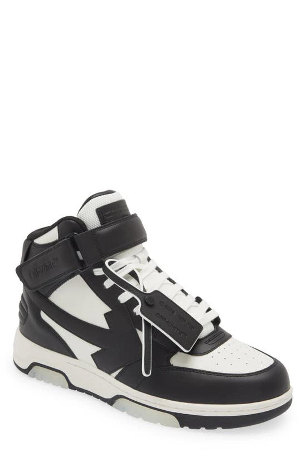 OFF-WHITE Out Of Office Mid-top Sneakers In Black White Product Image