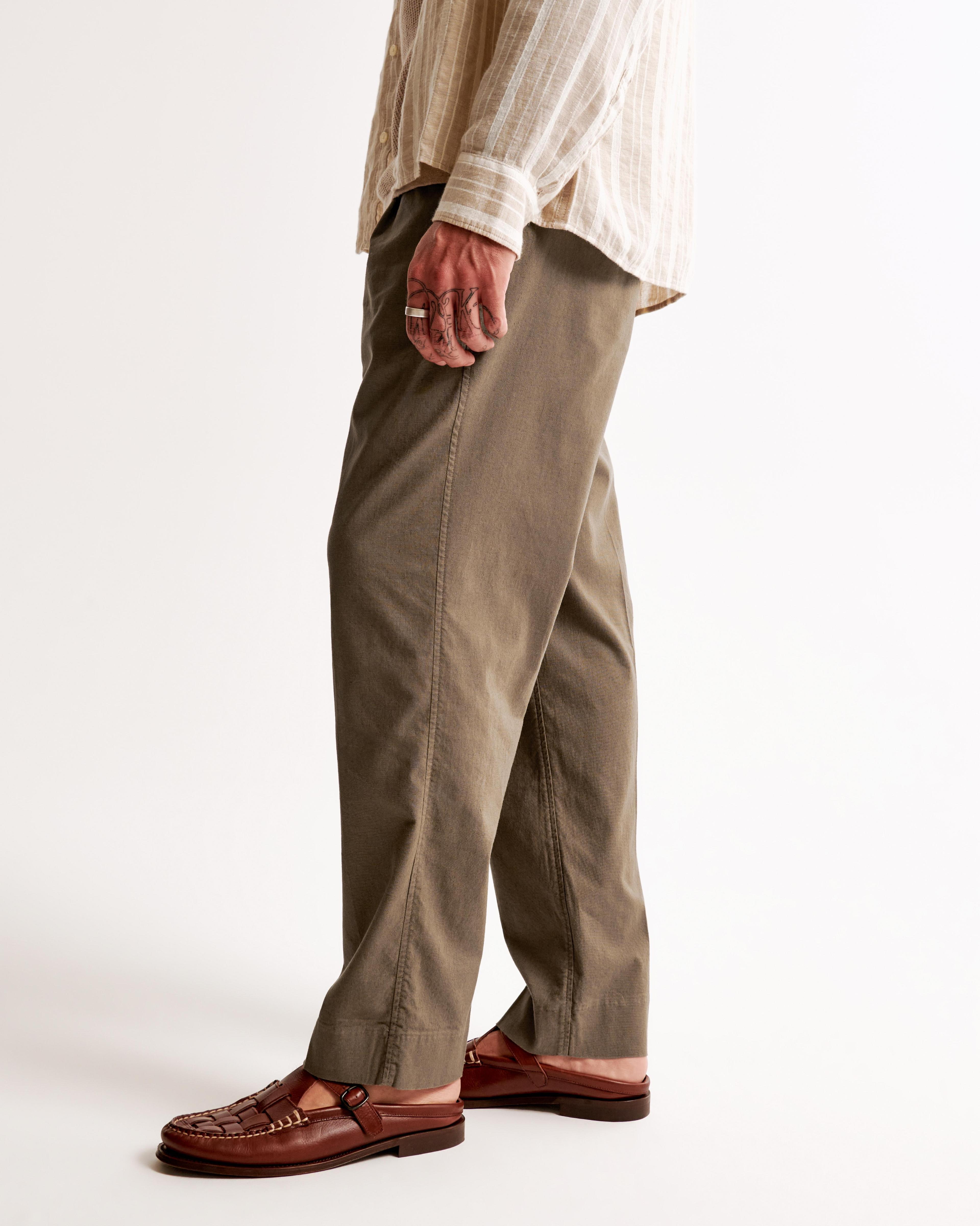 Linen-Blend Pull-On Pant Product Image