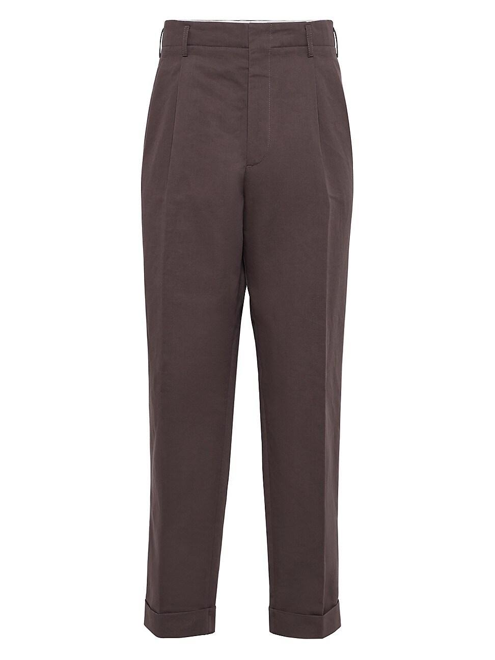 Mens Gabardine Tailor Fit Trousers with Double Pleats Product Image