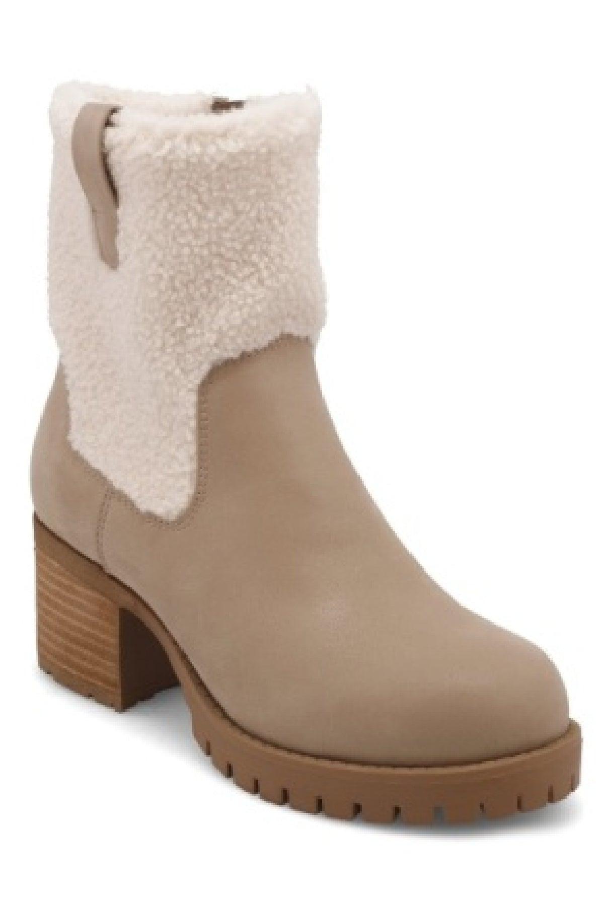 MIA Jakob Sherpa Heeled Booties - FINAL SALE Female Product Image