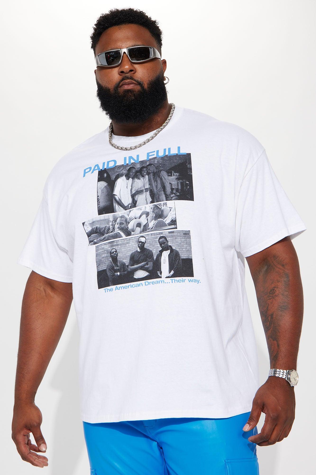 Paid In Full Panels Short Sleeve Tee - White Product Image