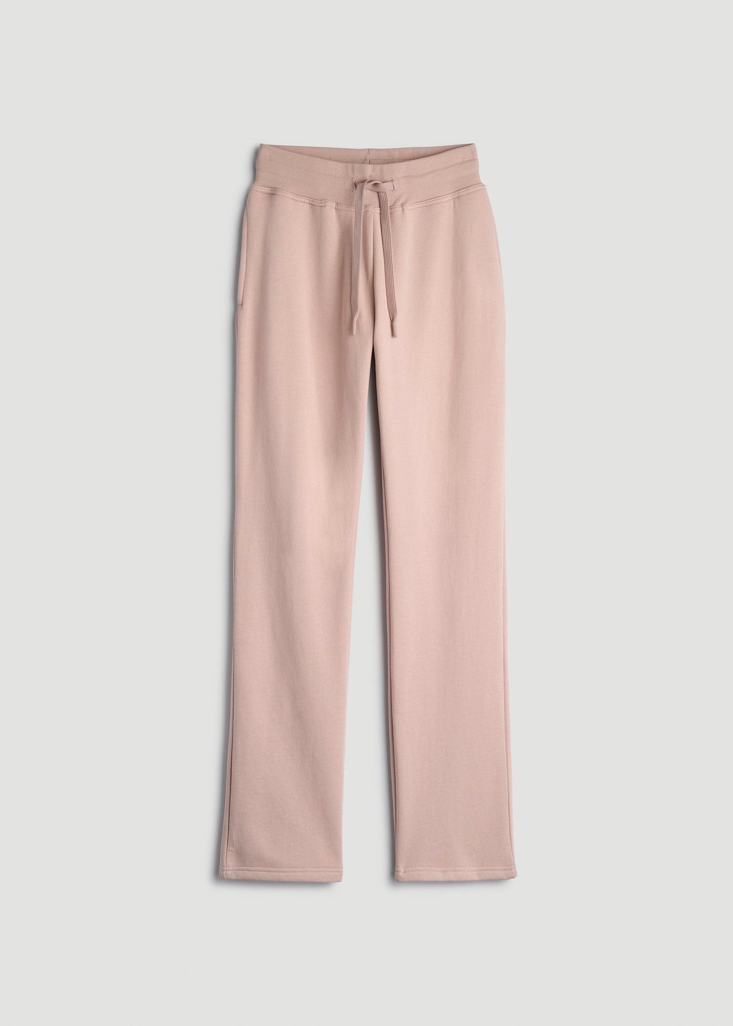 Wearever Fleece Open-Bottom Sweatpants for Tall Women in Desert Rose Female Product Image